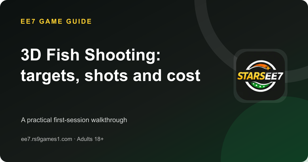 EE7 3D Fish Shooting guide to targets, shots and session cost